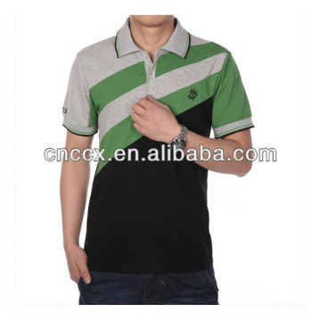 13PT1011 Algodão de alta qualidade dos homens de impressão simples camisa polo